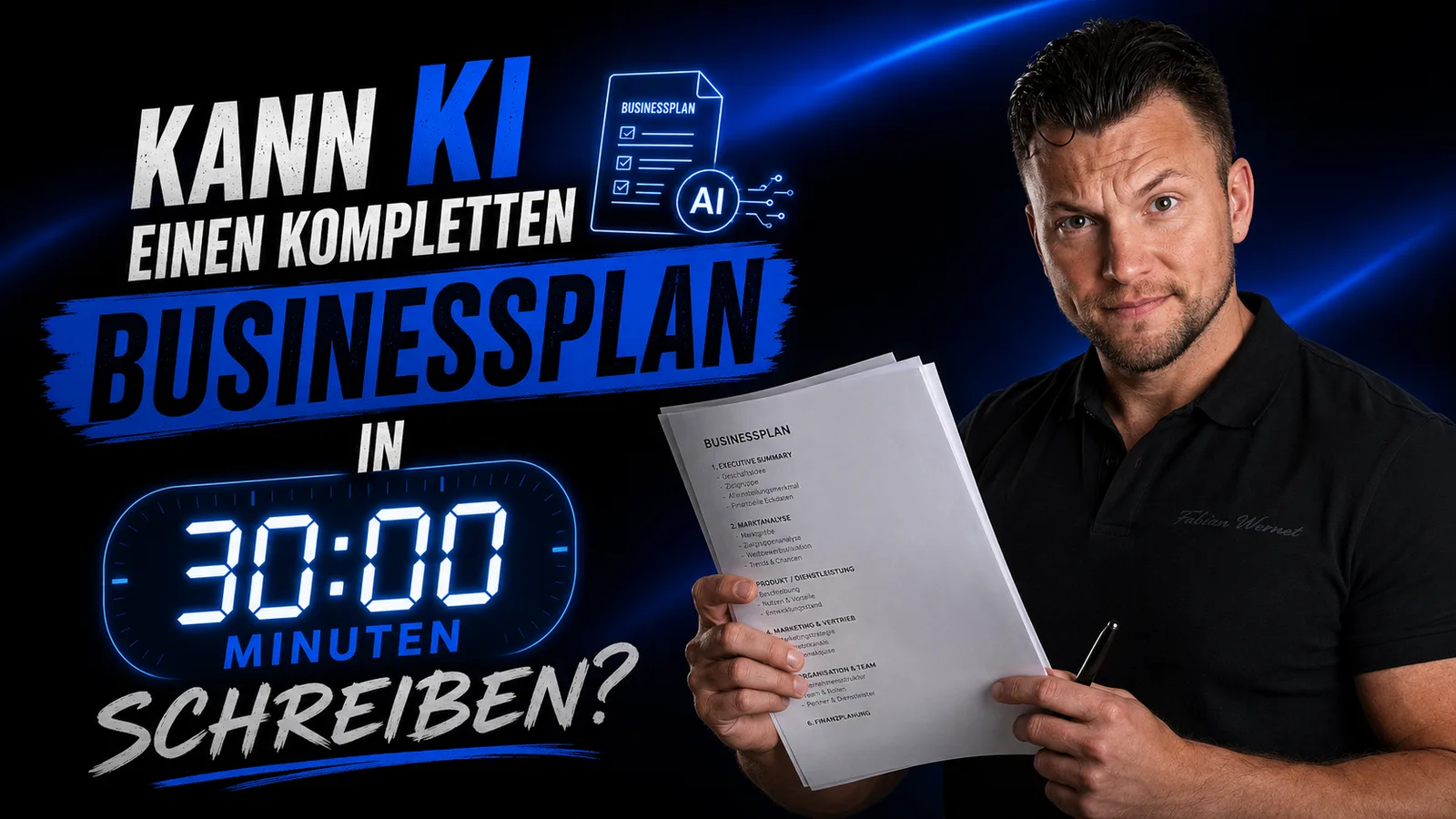 Kann KI einen kompletten Businessplan in 30 Minuten schreiben?